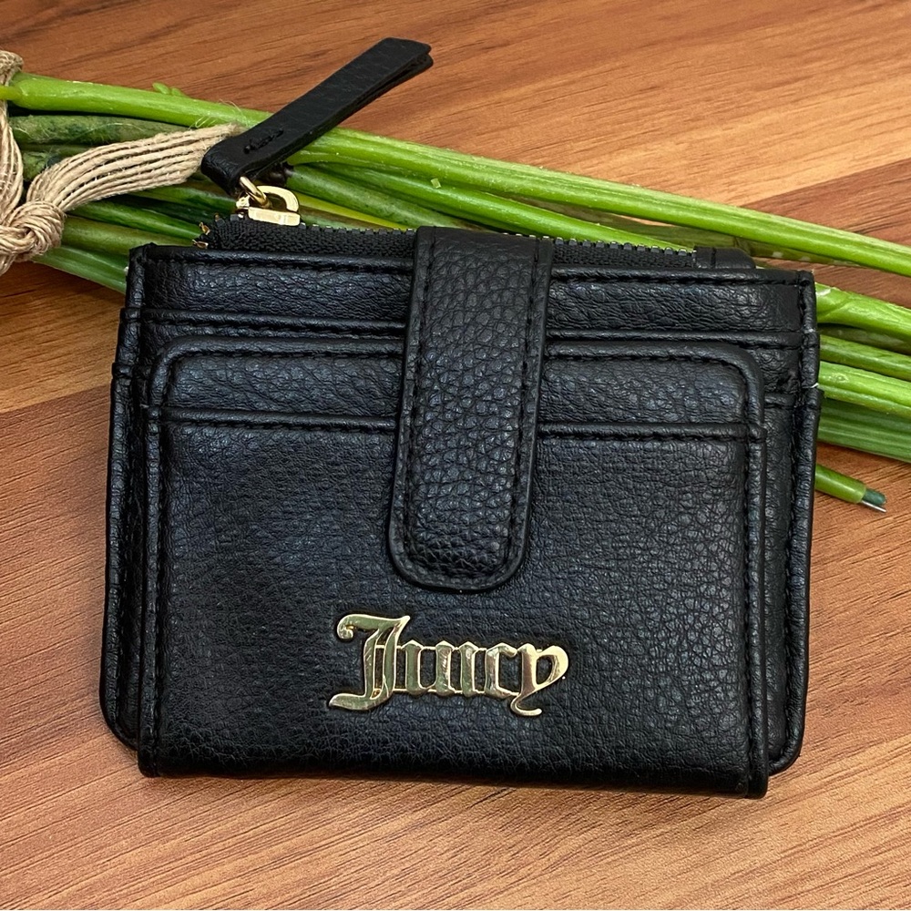 JUICY COUTURE Black Bifold Card Wallet